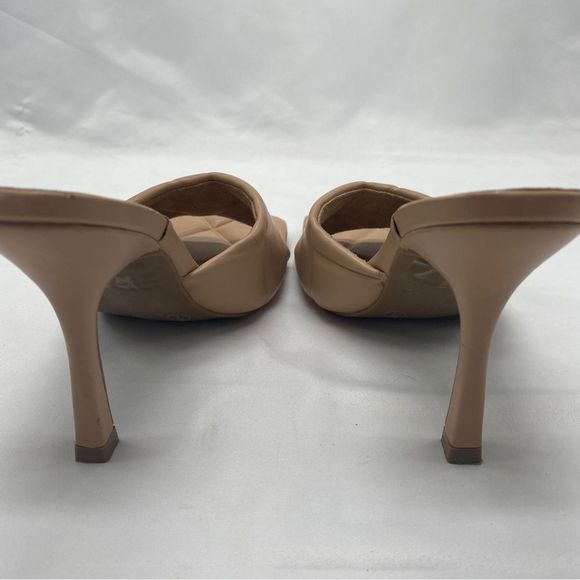Wild Diva Square Toe Quilted Slip On Nude Heels Size 7 - Picture 4 of 10